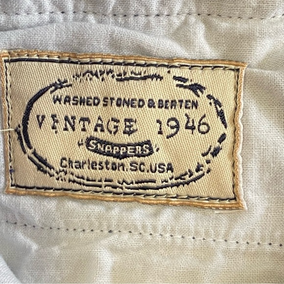 WASHED, STONE & BEATEN / “Snappers” Anchor Print Shorts Size L - Picture 6 of 12